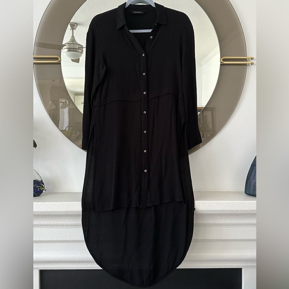 Urban Renewal Black Shirt Tunic, Size S